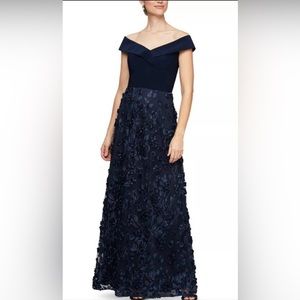 Alex Evenings Off the Shoulder Dress 14P